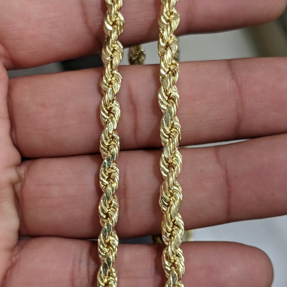 10kt Real Gold Rope Chain